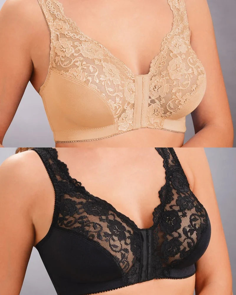 winter sale 💖Front Hooks, Stretch-Lace, Super-Lift And – ALL IN ONE BRA /SET OF 3