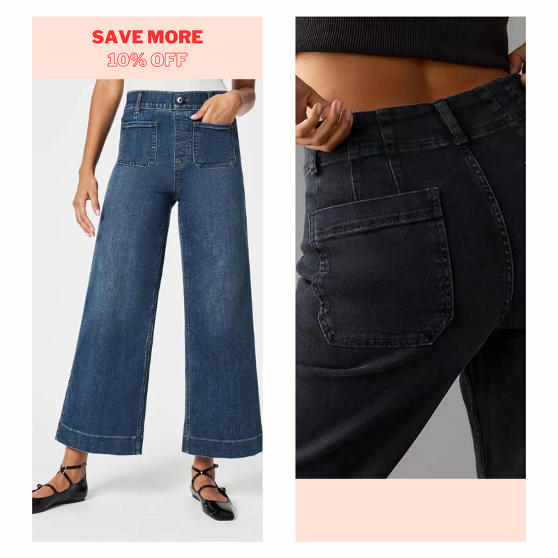 👖Tummy Control Cropped Wide-Leg Jeans ⭐ 2025 Best Selling Jeans