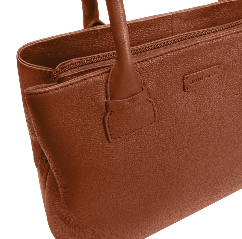 crafted leather handbag