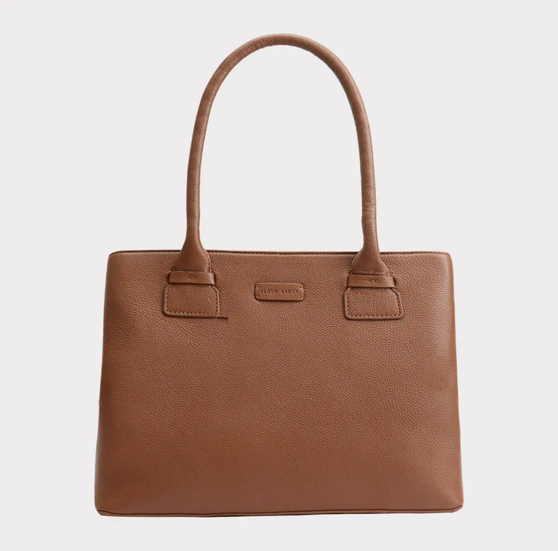 crafted leather handbag