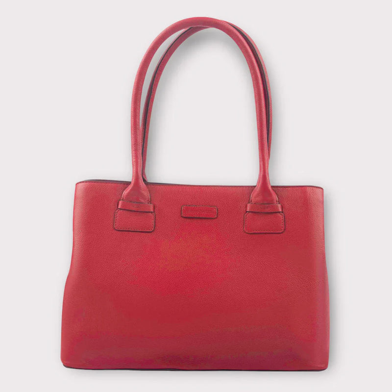 crafted leather handbag